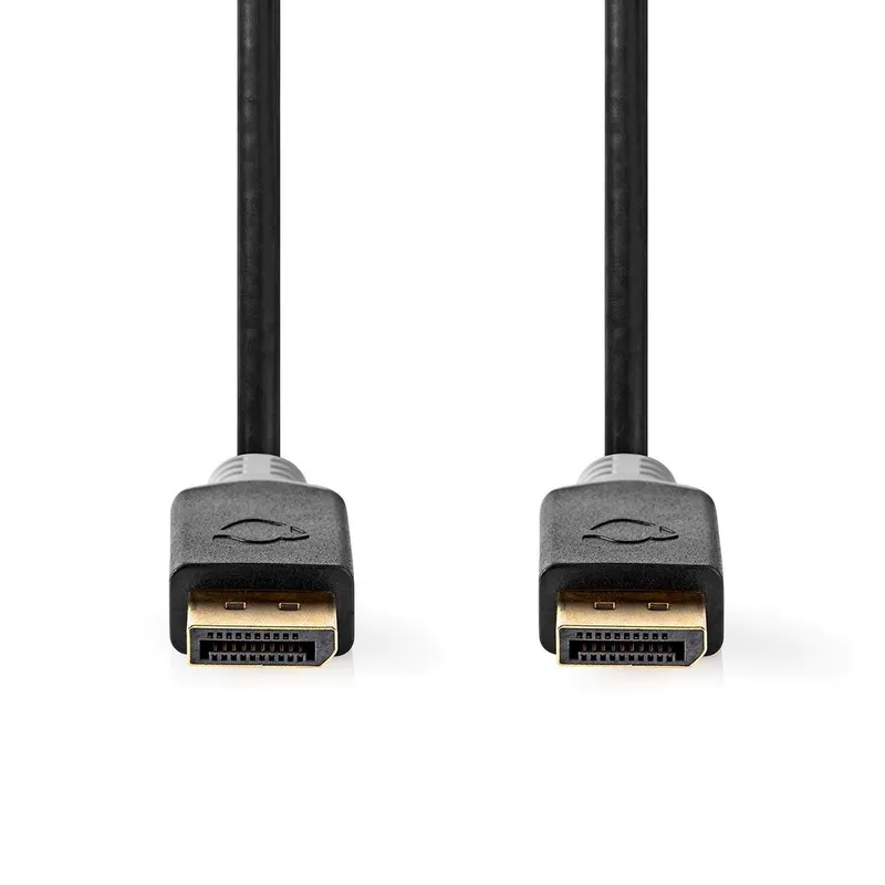 Bild 2 för Nedis Displayport-kabel | DisplayPort Hane | DisplayPort Hane | 8K@60Hz | Guldplaterad | 2.00 m | Rund | PVC | Antracit | Låda