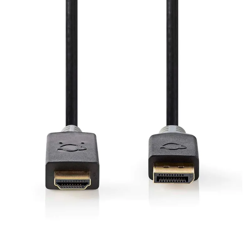 Bild 2 för Nedis Displayport-kabel | DisplayPort Hane | HDMI™ Kontakt | 4K@30Hz | Guldplaterad | 1.00 m | Rund | PVC | Antracit | Låda