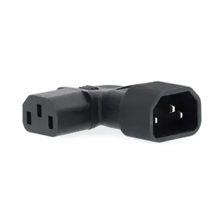 Produktfoto för Nedis förlängningsplugg IEC-320-C13 till IEC-320-C14, vinklad vänster