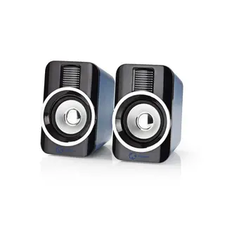 Produktfoto för Nedis Gaming Högtalare 15W - Svart/Silver