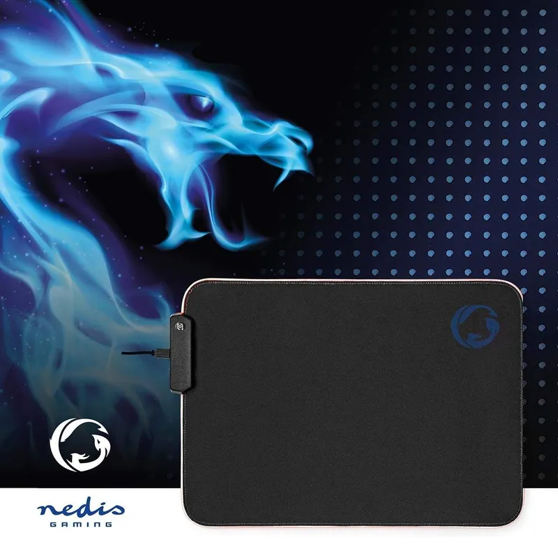 Bild 2 för Nedis Gaming Musmatta med LED belysning - Svart