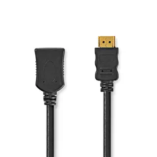 Produktfoto för Nedis High Speed ​​HDMI ™ kabel med Ethernet | HDMI™ Kontakt | HDMI™ Utgång | 4K@60Hz | ARC | 10.2 Gbps | 1.00 m | Rund | PVC | Svart | Label