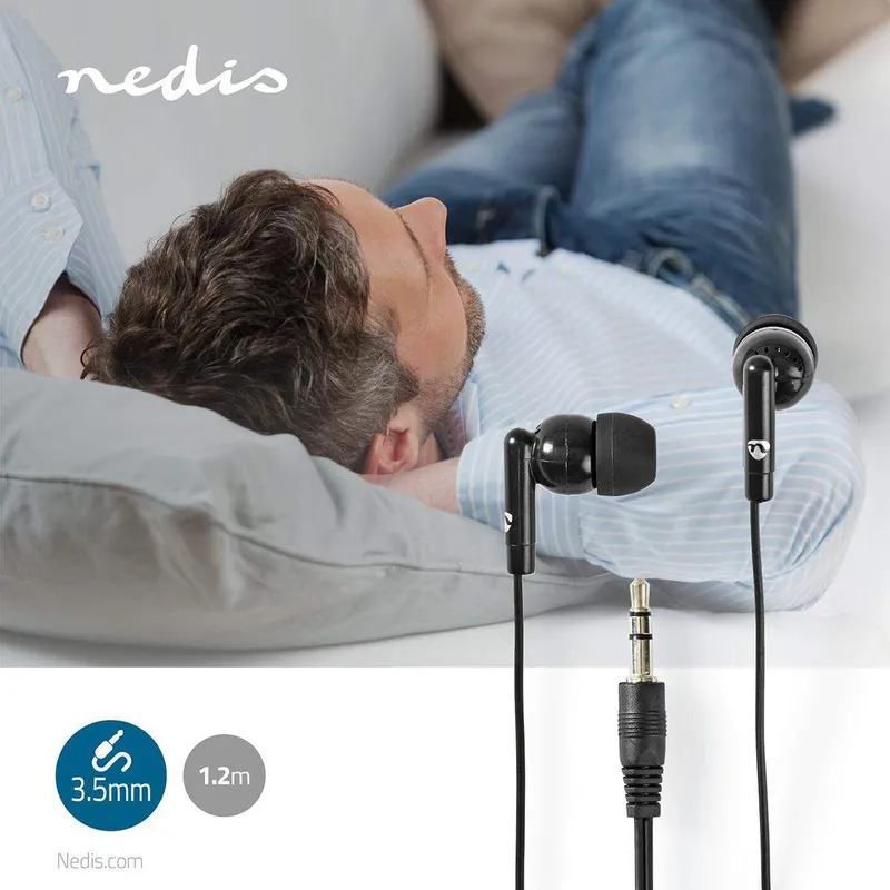 Bild 2 för NEDIS Hörlur HPWD1000BK In-ear