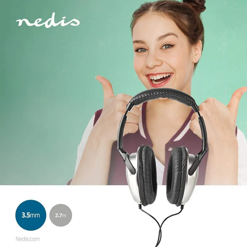 Bild 2 för NEDIS Hörlur HPWD1200 On-Ear 2,5m