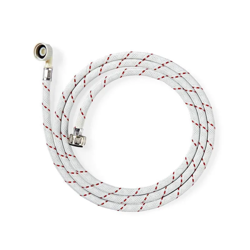 Bild 2 för Nedis Inloppsslang nylon | 3/4'' | 3/4'' | 10 Bar | 90 °C | 2.50 m | Användning: Maträtt / Tvättmaskin | Nylon | Röd / Vit