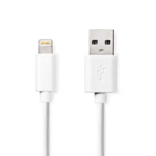 Produktfoto för NEDIS Kabel Lightning - USB A 2m Vit