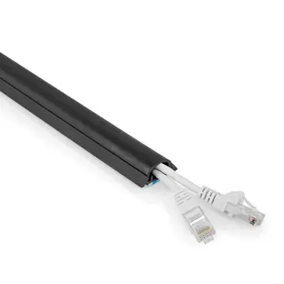 Produktfoto för Nedis Kabelkanal, 50cm, max kabeltjocklek 1,2cm - Svart
