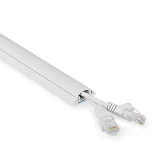 Produktfoto för Nedis Kabelkanal, 50cm, max kabeltjocklek 1,2cm - Vit