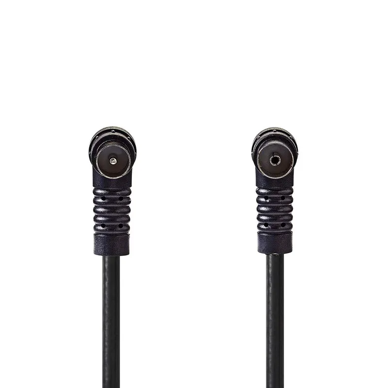 Bild 2 för Nedis Koaxialkabel | IEC (Koax) Hane | IEC (Koax) Hona | Nickelplaterad | 120 dB | 75 Ohm | Fyra skydd | 3.00 m | Rund | PVC | Svart | Label