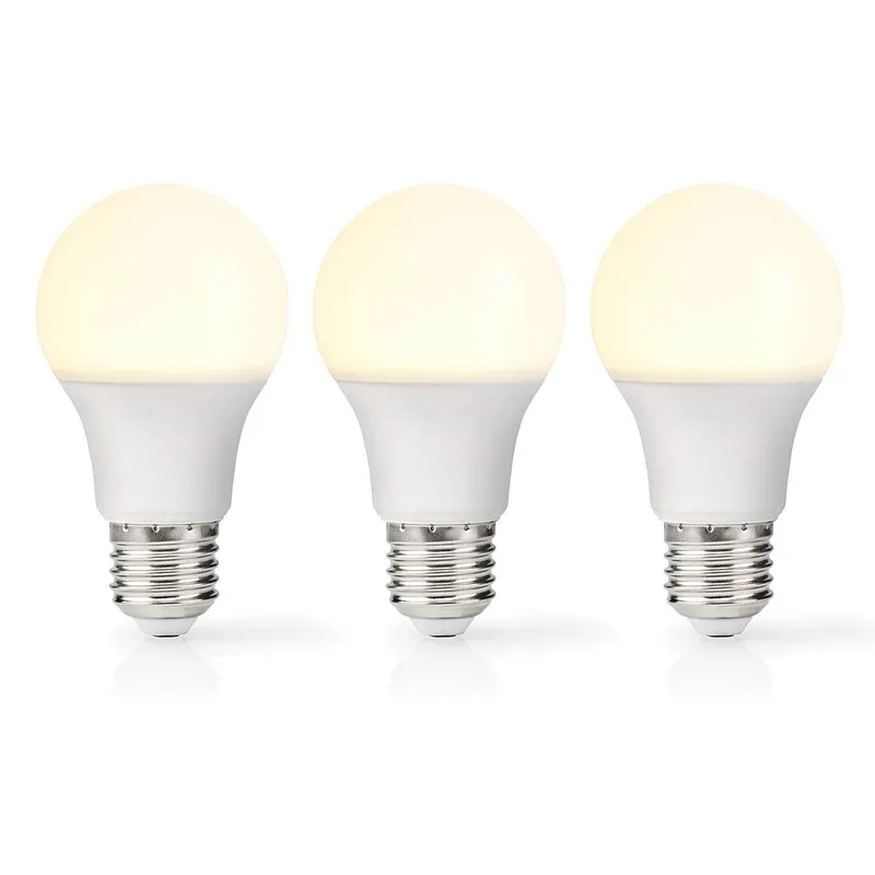 Bild 1 för Nedis LED-lampa E27 | A60 | 11 W | 1055 lm | 2700 K | Varm Vit | Retrostil | Matt | 3 st