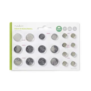 Produktfoto för Nedis Litium/Alkaline Knappcellsbatteri 3V+1.5V - Multi Pack