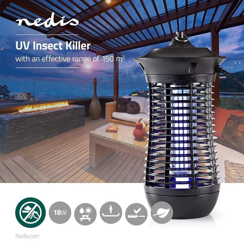 Bild 2 för Nedis Mosquito Stop Light Trap | 18 W | 150 m² Coverage