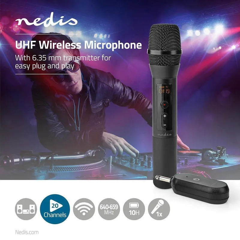 Bild 2 för Nedis MPWL200BK - wireless microphone system