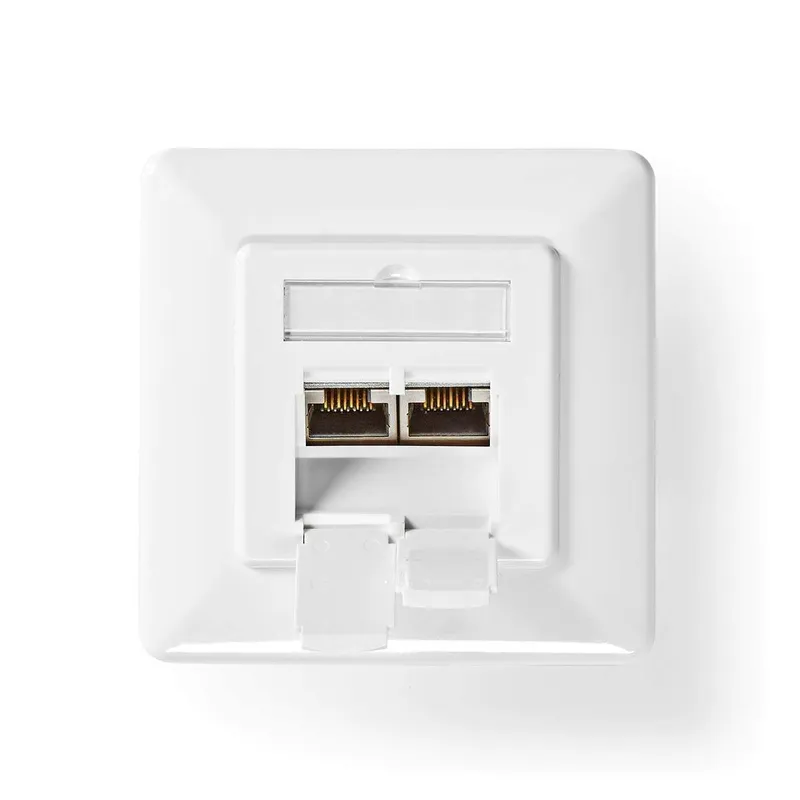Bild 1 för Nedis Network Wall Box | In-Wall | 2 port(s) | CAT7