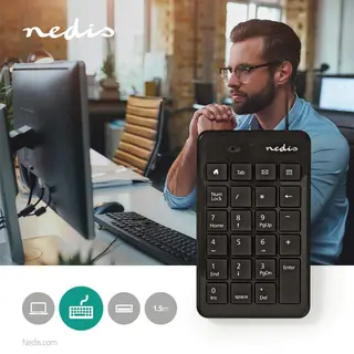 Produktfoto för NEDIS Numeriskt Tangentbord KBNM100