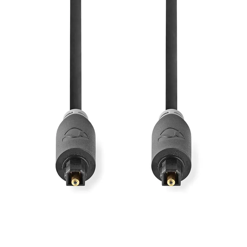 Bild 2 för Nedis Optisk ljudkabel | TosLink Hane | TosLink Hane | 5.00 m | Rund | PVC | Antracit | Låda