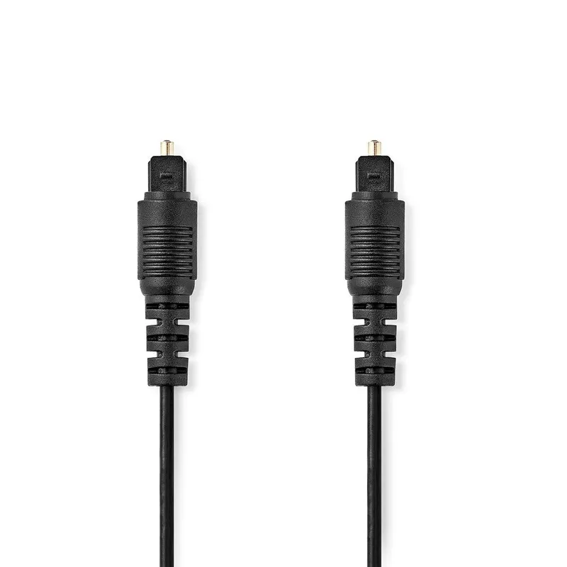 Bild 1 för Nedis Optisk ljudkabel | TosLink Hane | TosLink Hane | 5.00 m | Rund | PVC | Svart | Låda