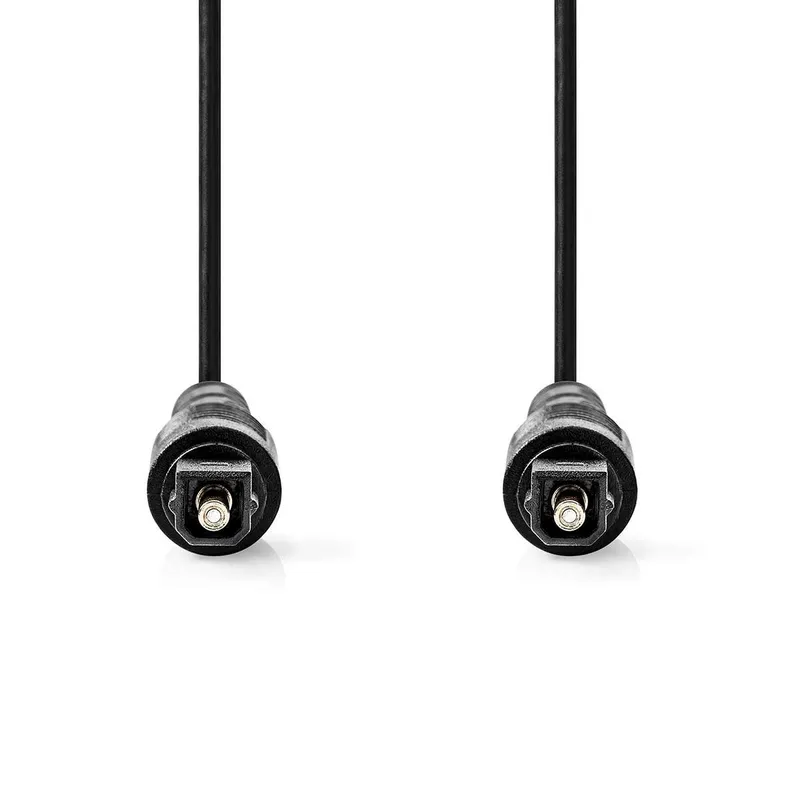 Bild 2 för Nedis Optisk ljudkabel | TosLink Hane | TosLink Hane | 5.00 m | Rund | PVC | Svart | Låda