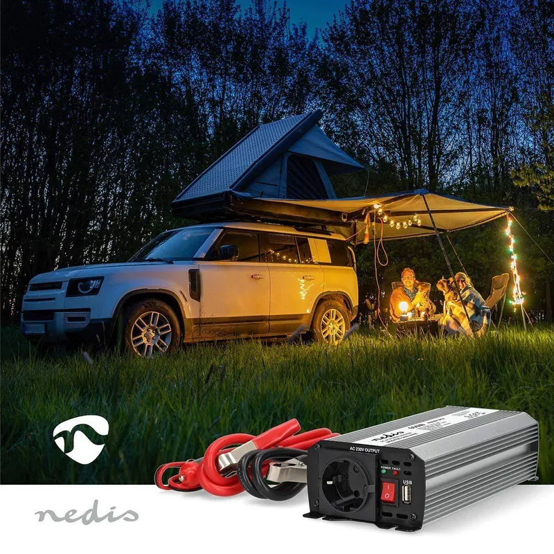 Bild 2 för Nedis Power Inverter Modifierad sinusvåg, 12V DC, 230V AC 50Hz, 600W