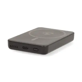 Produktfoto för Nedis Powerbank | 5000 mAh | Wireless charging | 1.67 / 2.22 / 3.0 A PowerBank - Svart - 5000 mAh
