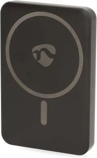 Produktfoto för Nedis Powerbank | 5000 mAh | Wireless charging | 1.67 / 2.22 / 3.0 A PowerBank - Svart - 5000 mAh