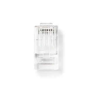 Produktfoto för Nedis RJ45-kontakt | Hane | Solid UTP CAT5e | Rak | Guldplaterad | 10 st. | PVC | Transparent | Låda