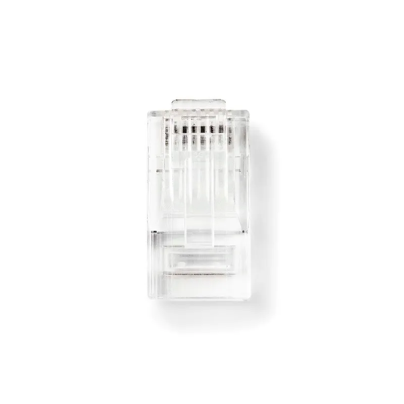 Bild 1 för Nedis RJ45-kontakt | Hane | Solid UTP CAT5e | Rak | Guldplaterad | 10 st. | PVC | Transparent | Låda