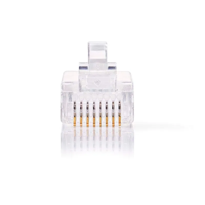Bild 2 för Nedis RJ45-kontakt | Hane | Solid UTP CAT5e | Rak | Guldplaterad | 10 st. | PVC | Transparent | Låda