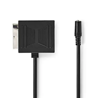 Produktfoto för Nedis SCART adapterkabel hane+hona till 3.5mm hona, 0.2m