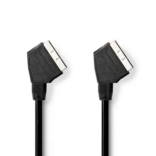 Produktfoto för Nedis SCART-kabel, 480p, 2m - Svart