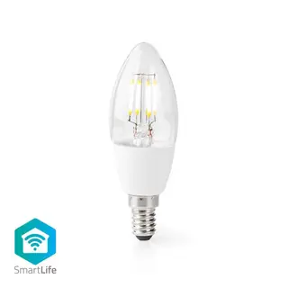 Produktfoto för Nedis Smart LED-pære | E14 | C37 | 5 W | 400 lm |