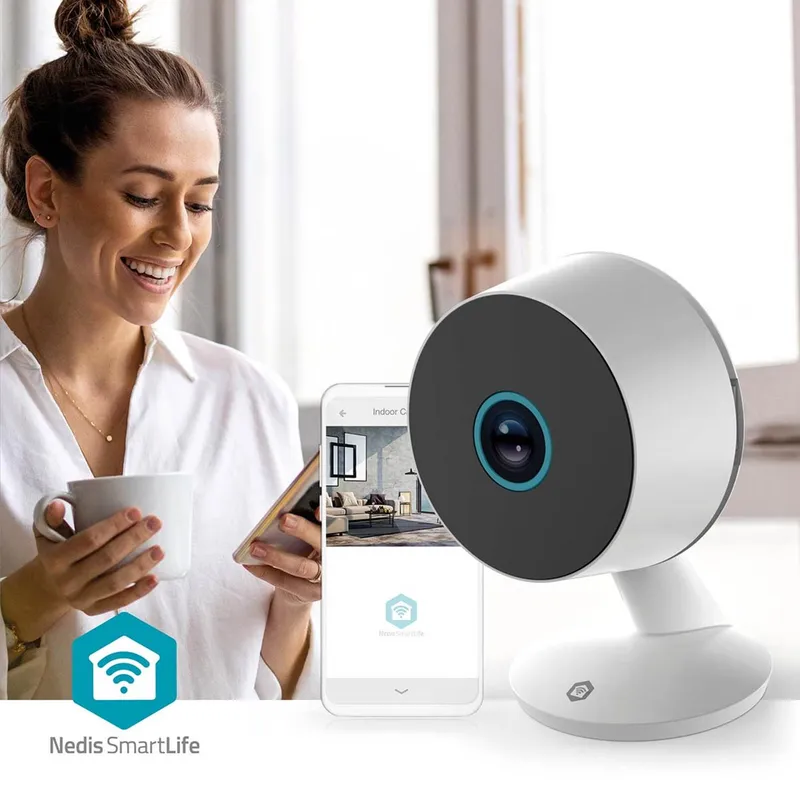 Bild 2 för Nedis SmartLife Indoor Camera Wi-Fi 3MP Full HD 1296p Cloud Storage (option) / microSD (not included) / Onvif With motion sensor Night vision White