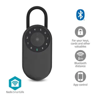 Produktfoto för Nedis SmartLife nyckelskåp med bluetooth och IP65 för utomhusbruk – svart