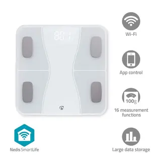 Produktfoto för Nedis SmartLife Personvåg, Bluetooth