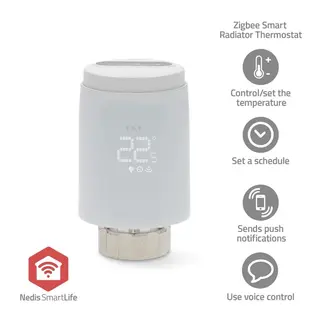 Produktfoto för Nedis SmartLife Radiator Control | Zigbee 3.0 | Batteridriven | LED