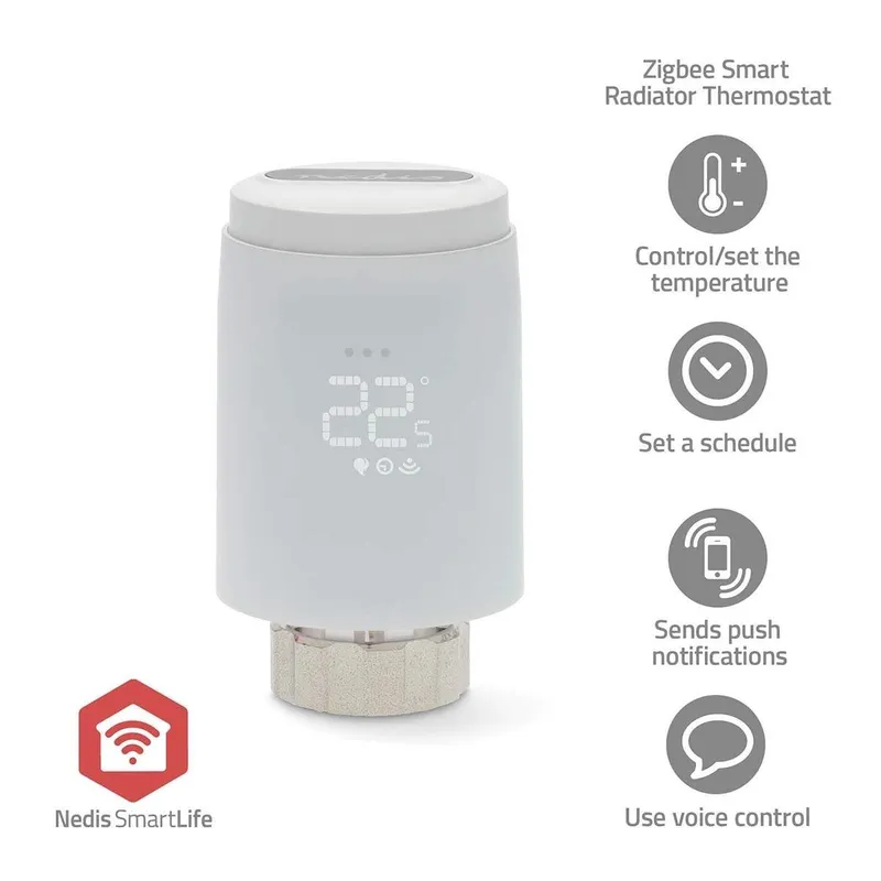 Bild 1 för Nedis SmartLife Radiator Control | Zigbee 3.0 | Batteridriven | LED