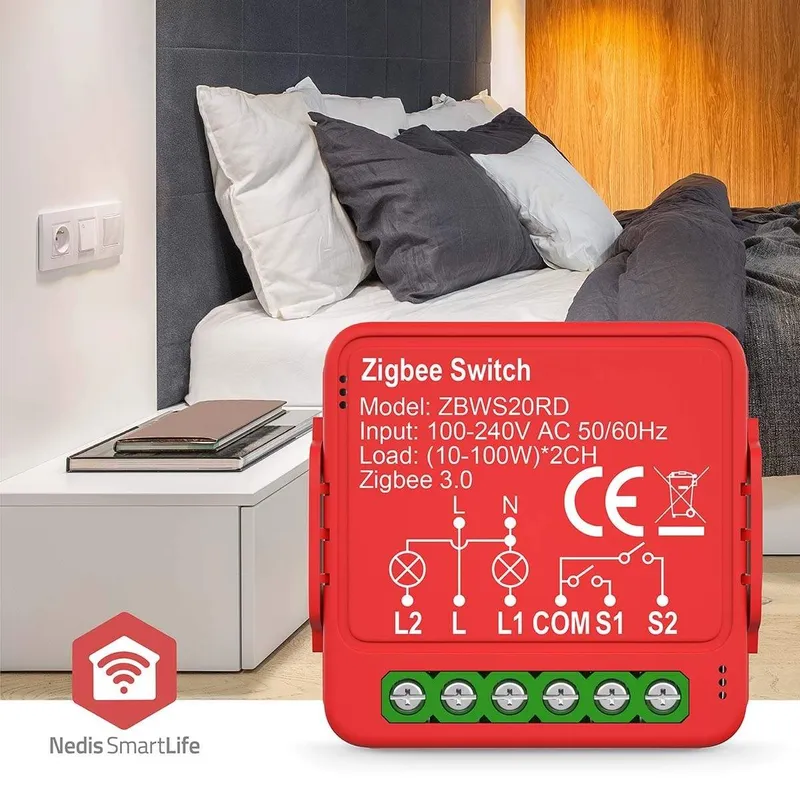 Bild 2 för Nedis SmartLife Strömbrytare Zigbee 3.0, 2x100W