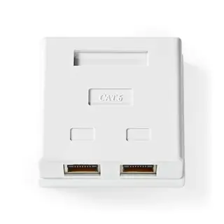 Produktfoto för Nedis - socket-outlet - 2 network sockets - white