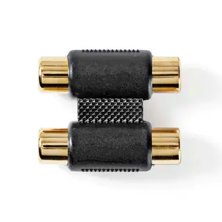 Produktfoto för Nedis Stereo Audio Adapter | 2x RCA Hona | 2x RCA Hona | Guldplaterad | Rak | ABS | Antracit | 1 st. | Låda