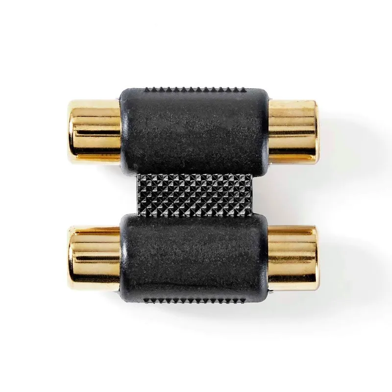 Bild 1 för Nedis Stereo Audio Adapter | 2x RCA Hona | 2x RCA Hona | Guldplaterad | Rak | ABS | Antracit | 1 st. | Låda