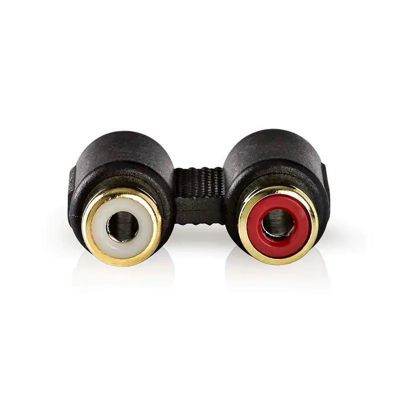 Bild 2 för Nedis Stereo Audio Adapter | 2x RCA Hona | 2x RCA Hona | Guldplaterad | Rak | ABS | Antracit | 1 st. | Låda