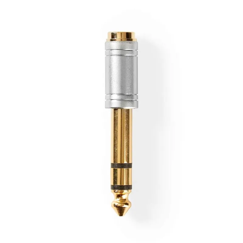 Bild 1 för Nedis Stereo Audio Adapter | 6.35 mm Hane | 3.5 mm Hona | Guldplaterad | Rak | Metall | Silver | 1 st. | Låda