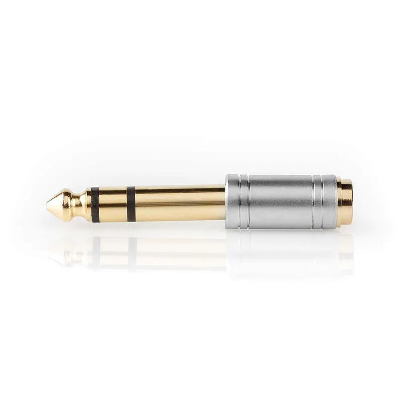 Bild 2 för Nedis Stereo Audio Adapter | 6.35 mm Hane | 3.5 mm Hona | Guldplaterad | Rak | Metall | Silver | 1 st. | Låda