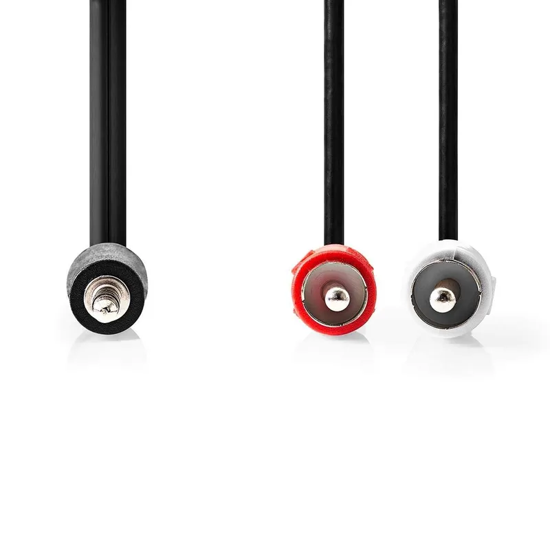 Bild 2 för Nedis Stereoljudkabel | 3.5 mm Hane | 2x RCA Hane | Nickelplaterad | 1.50 m | Rund | Svart | Låda