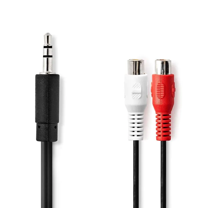 Bild 1 för Nedis Stereoljudkabel | 3.5 mm Hane | 2x RCA Hona | Nickelplaterad | 0.20 m | Rund | Låda