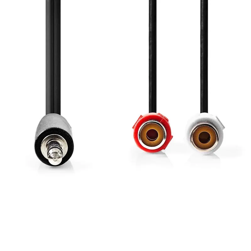 Bild 2 för Nedis Stereoljudkabel | 3.5 mm Hane | 2x RCA Hona | Nickelplaterad | 0.20 m | Rund | Låda