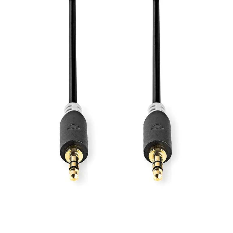 Bild 2 för Nedis Stereoljudkabel | 3.5 mm Hane | 3.5 mm Hane | Guldplaterad | 0.50 m | Rund | Antracit | Låda