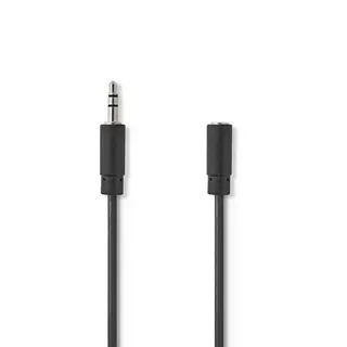 Produktfoto för Nedis Stereoljudkabel | 3.5 mm Hane | 3.5 mm Hona | Nickelplaterad | 2.00 m | Rund | Svart | Låda