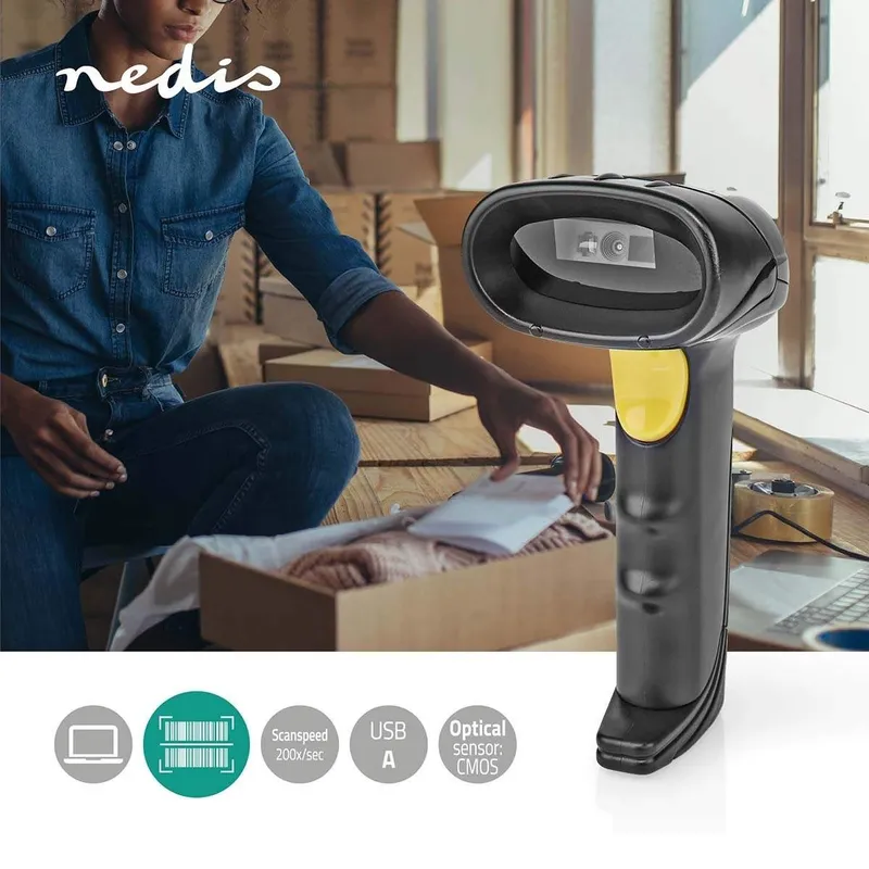 Bild 2 för NEDIS Streckkodsläsare Kabel 2D QR USB