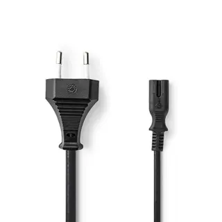 Produktfoto för Nedis Strömkabel EU hane till IEC-320-C7, 3m - Svart